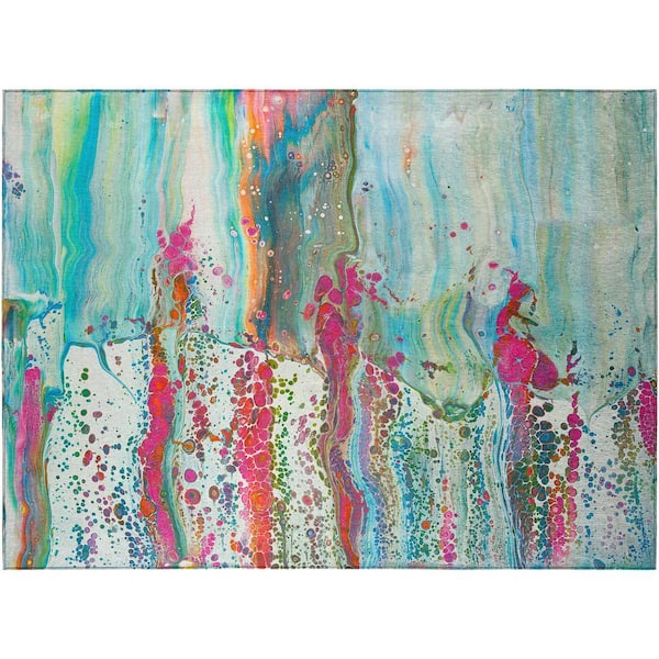 Karina Multi 1 ft. 8 in. x 2 ft. 6 in. Geometric Indoor/Outdoor Area Rug