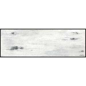 "Flames of Existence" by Parvez Taj Floater Framed Canvas Abstract Art Print 10 in. x 30 in.