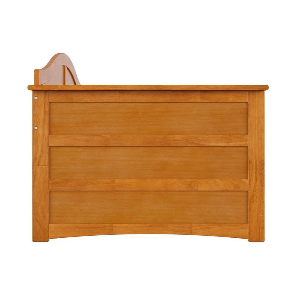 Acadia Light Toffee Twin Wood Daybed Frame with Drawer