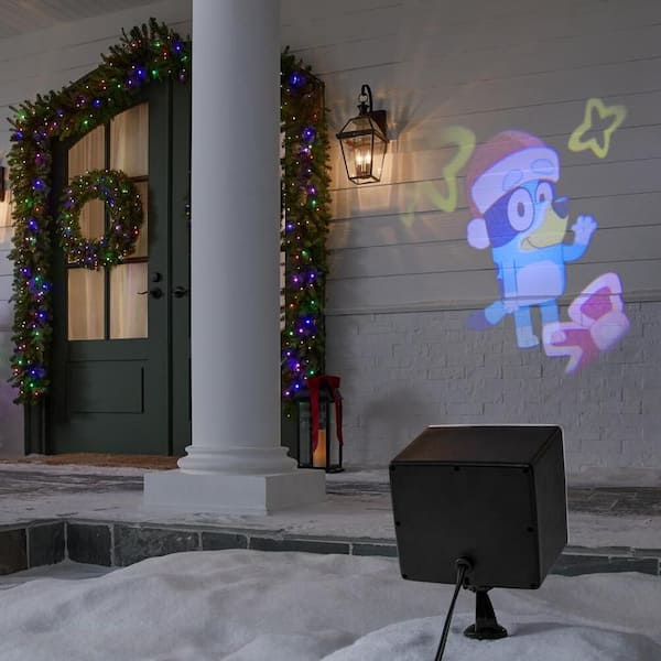 13.27 in. Christmas LED Projection Light Show Swirling Storm Bright White/Bluey Spotlight Stake