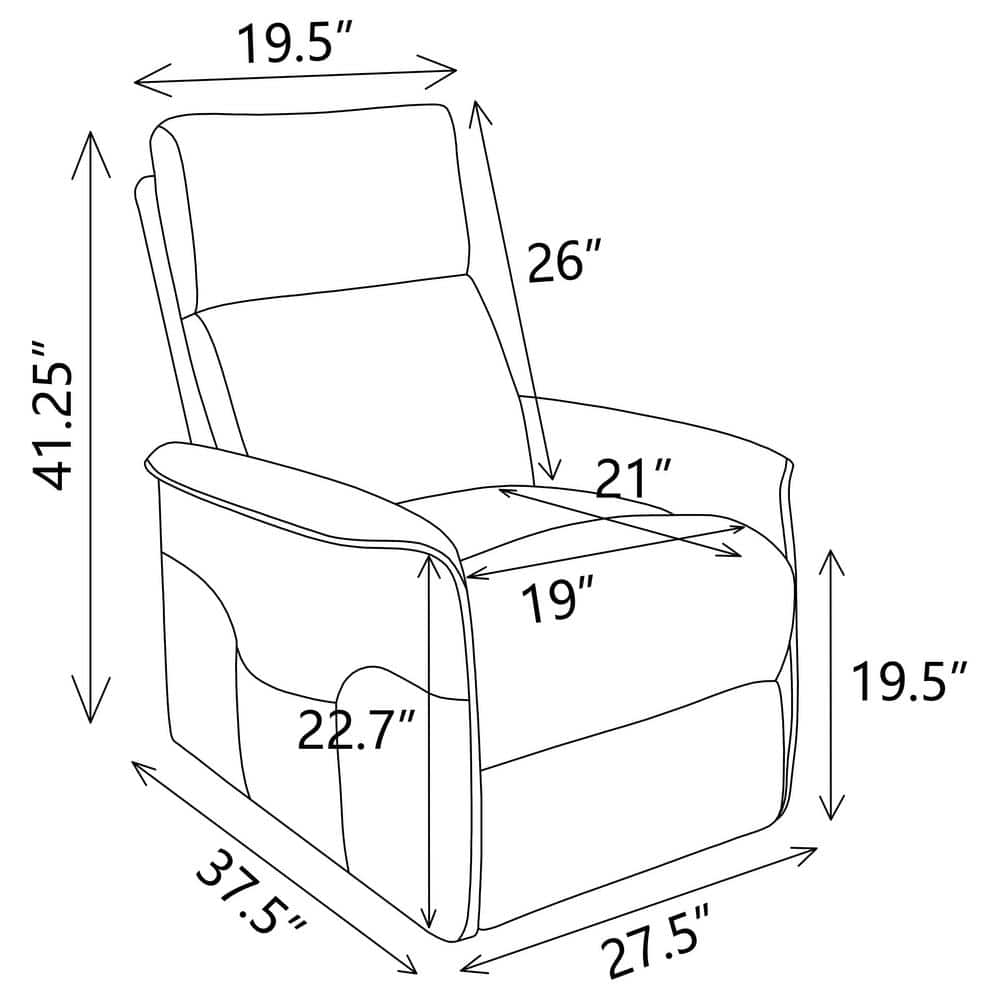 Gray Microfiber Power Lift Recliner with Massage Function