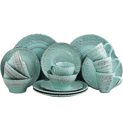 turquoise dinner plate set