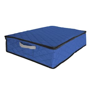 9-Qt. Quilted Under the Bed Storage in Blue - Large
