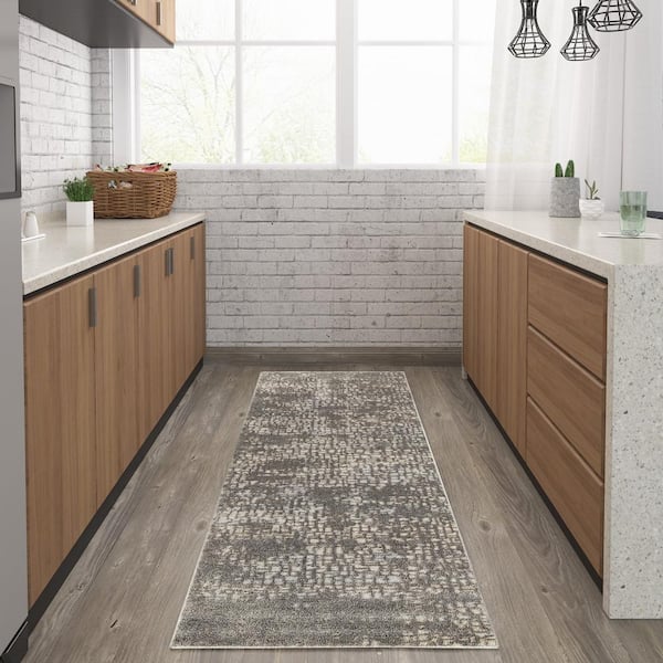 Holliswood New Cream Doormat 2 ft. x 7 ft. Area Rug