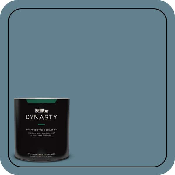 BEHR DYNASTY 1 qt. #S470-5 Blueprint One-Coat Hide Semi-Gloss Enamel Interior Stain-Blocking Paint and Primer