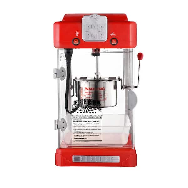 GREAT NORTHERN 330-Watt 2.5 oz. Red Pup Countertop Machine with Scoop and Light 463223FZW - The Home Depot
