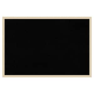 Svelte Natural Wood Framed Black Corkboard 37 in. x 25 in. Bulletin Board Memo Board