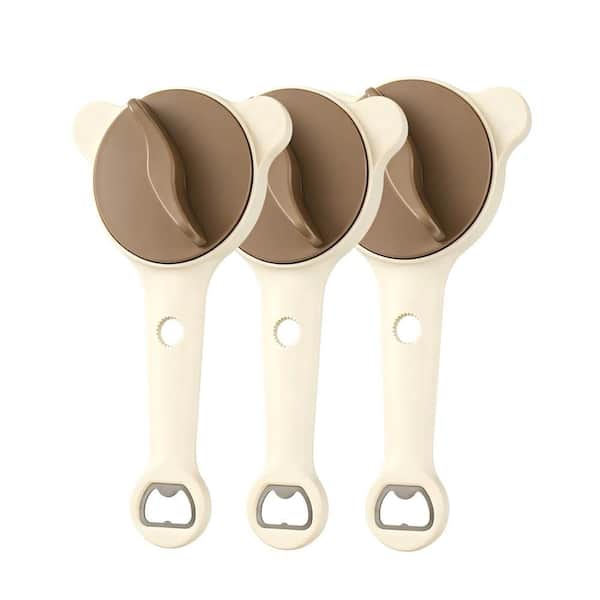 4-in-1 Adjustable Jar Opener with Rotatable Claw Mechanism, Multi-Functional Design for Jars Bottles and Cans, 3 PCS Set