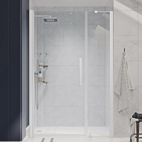 Ove Decors Pasadena 45-3 8 In. W X 72 In. H Pivot Frameless Shower Door 