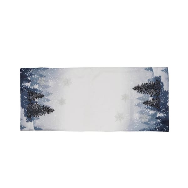 Xia Home Fashions 0.1 in. H x 16 in. W x 36 in. D Winter Wonderland Double Layer Christmas Table Runner
