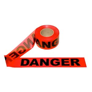 3 in. x 1000 ft. Red Danger Barricade Tape