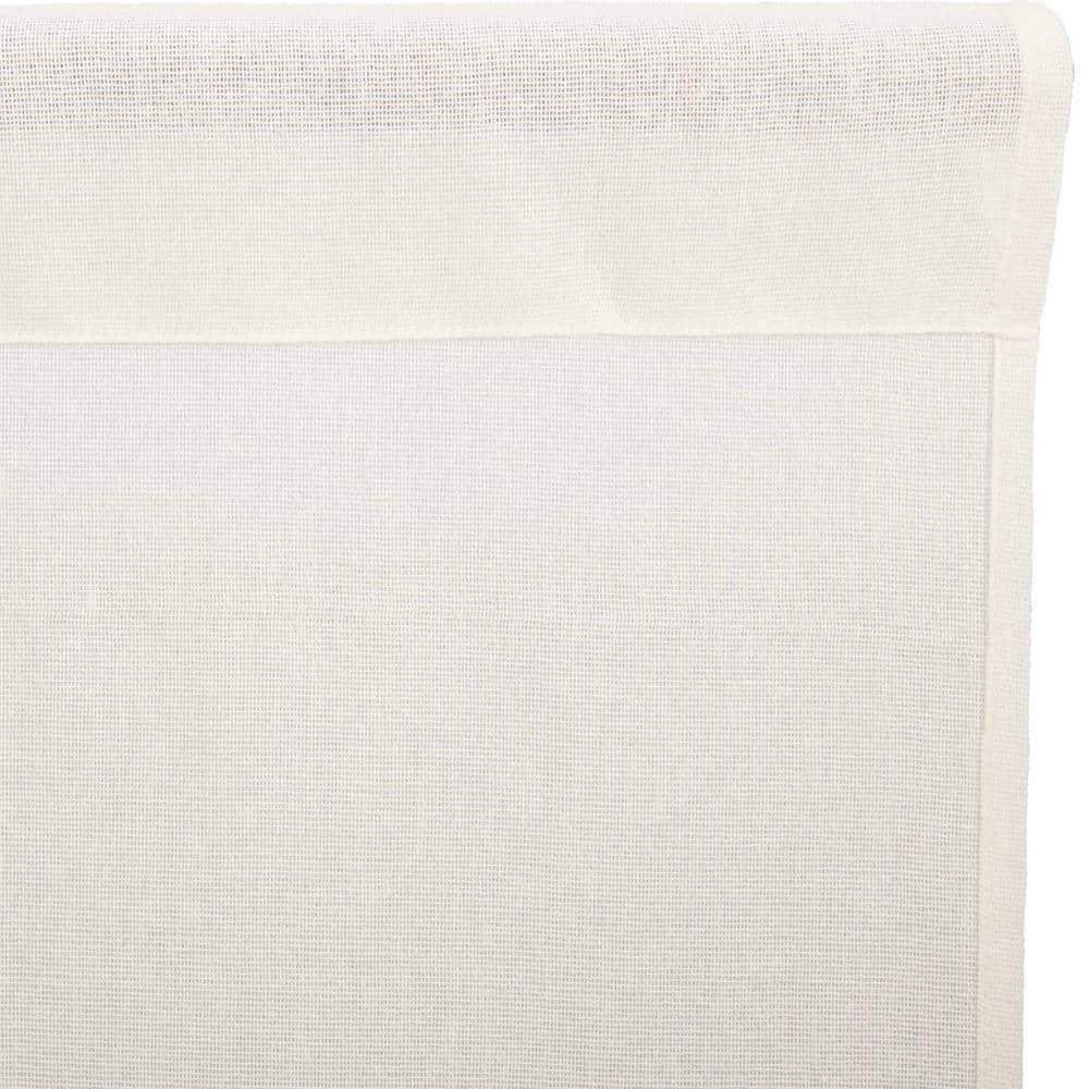 Antique White Cotton Sheer Rod Pocket Kitchen Tier Curtains