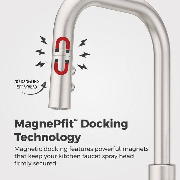 Pfister Zanna-React Küchenarmatur Edelstahl - Mit Touchless-Technologie, Spot Defense & Magnet-Docking
