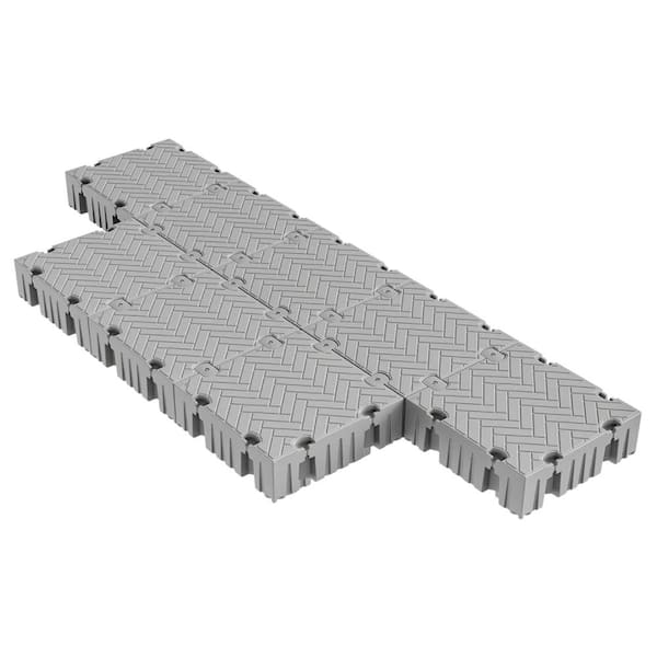 Flexx 8 ft. Shoreline Floating Dock Package, Modular Floating Dock/Swim Platform, Floating Boat Dock for Lakes