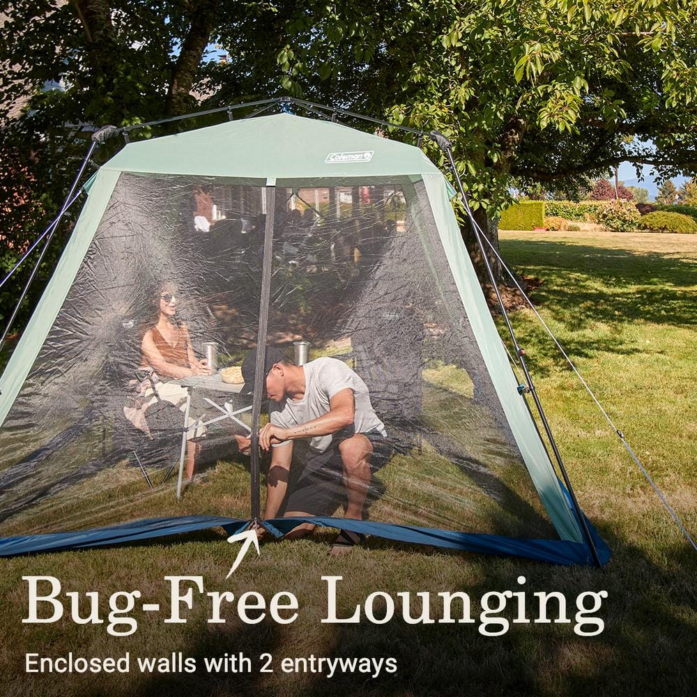 Green 10x10 Instant Screen Canopy Tent with Carry Bag