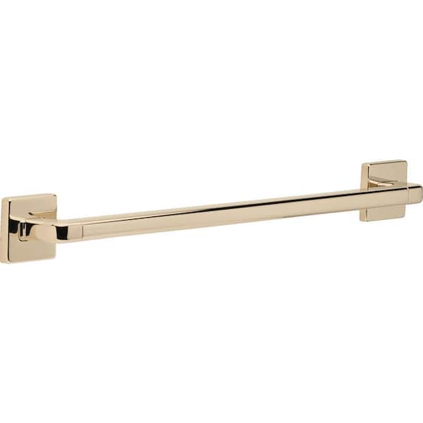 Delta Modern Angular 24 in. x 1-1/4 in. Concealed Screw ADA-Compliant Decorative Grab Bar in Polished Nickel