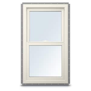 29-1/2 in. x 59-1/2 in. 100 Series White Single-Hung Composite Window with White Int, SmartSun Glass and White Hardware
