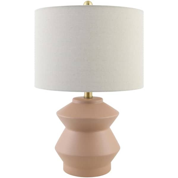 Edison EDS-007 20 in. H x 13 in. W x 13 in. D Accent Table Lamp, Pink