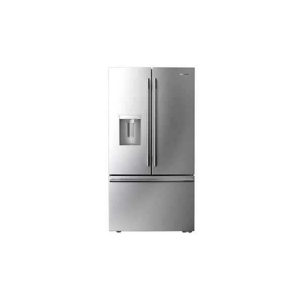 36 in. 30 cu. ft. Freestanding French Door Refrigerator in PrintShield Stainless with Exterior Water and Ice