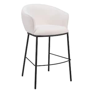 Essen 29.5 in. Solid Back Plywood Frame Barstool with 100% Polyester Seat