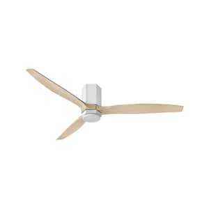 FACET 60.0 in. Integrated LED Indoor/Outdoor Matte White Ceiling Fan with Remote Control