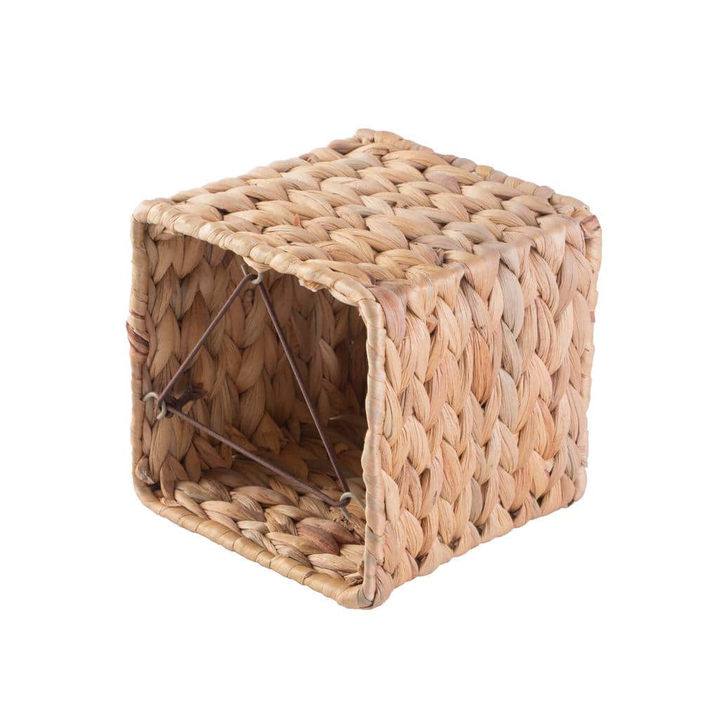 Natural Water Hyacinth Wicker Square Tissue Box Cover