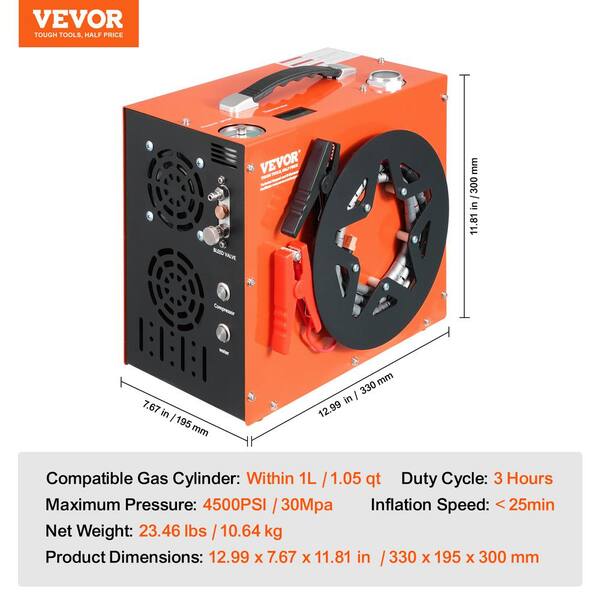 VEVOR 0.26 Gal. Portable Gas PCP Air Compressor 4500 PSI/30 VEVOR 0.26 Gal. Portable Gas PCP Air Compressor 4500 PSI/30