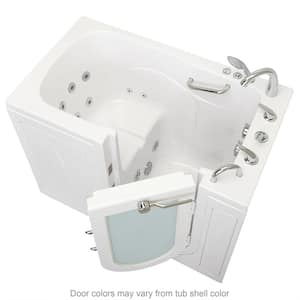 Capri 52 in. x 30 in. Acrylic Walk-In Whirlpool Bath in White with Right Outward Swing Door and Fast Fill/Drain