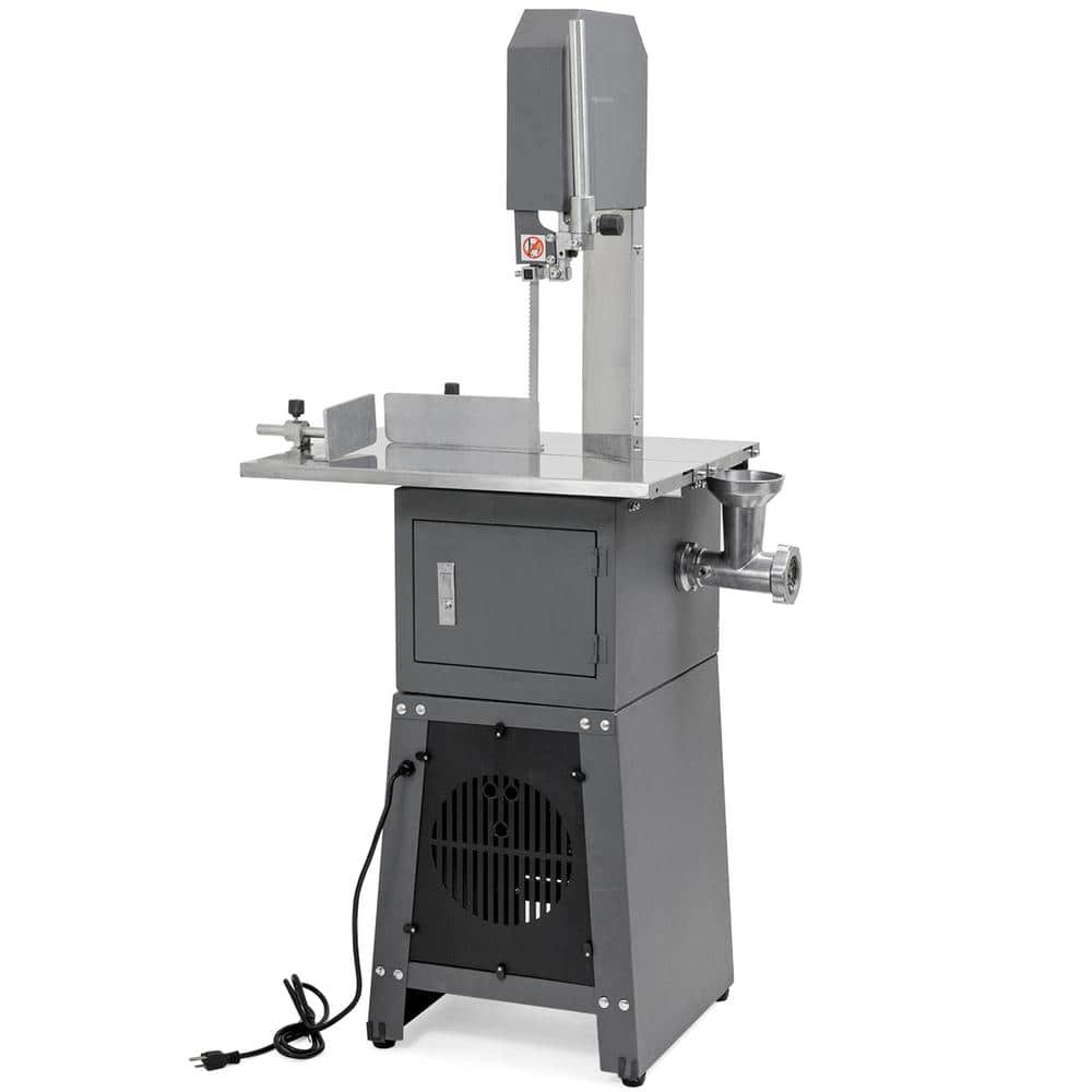 550-Watt Commercial 2-in-1 Meat Cutting Band Saw Mincer Grinder and Sausage Stuffer Maker