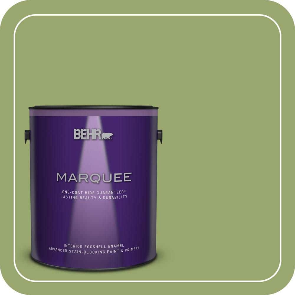 1 gal. #MQ4-43 Green Plaza One-Coat Hide Eggshell Enamel Interior Paint & Primer price history on PriceWatchPro