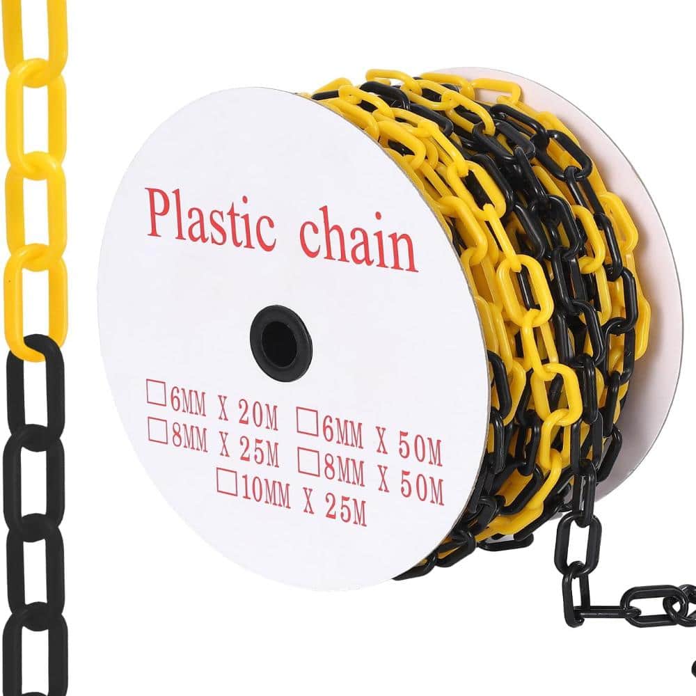 120 FT Plastic Chain Links, Safety Chain with 25 Hooks, Plastic Barrier Chains for Crowd Control, Parking Driveways price history on PriceWatchPro