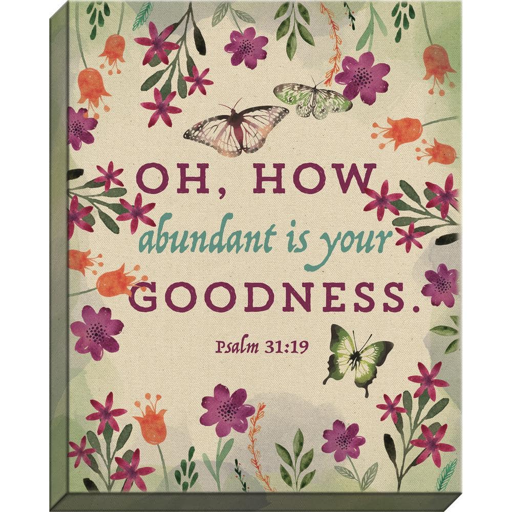 Scripture Garden Oh How Abundant By Carpentree Natural Canvas