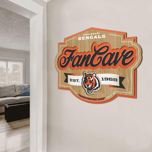 YouTheFan NFL Cincinnati Bengals 3D Logo Series Wall Art - 12x12