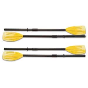 48 in. Paddles Plastic Ribbed French Oars Set for Inflatable Boat (2-Pairs)