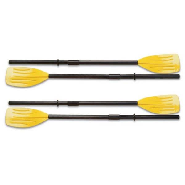Intex 48 Paddles Plastic Ribbed French Oars Set for Inflatable Boat (2 Pairs)