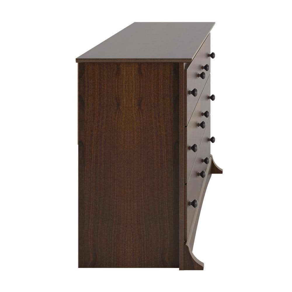 Espresso Composite Wood Double Roller Dresser
