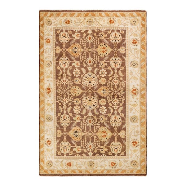 Mogul Gray 4 ft. x 6 ft. Oriental Wool Indoor Area Rug