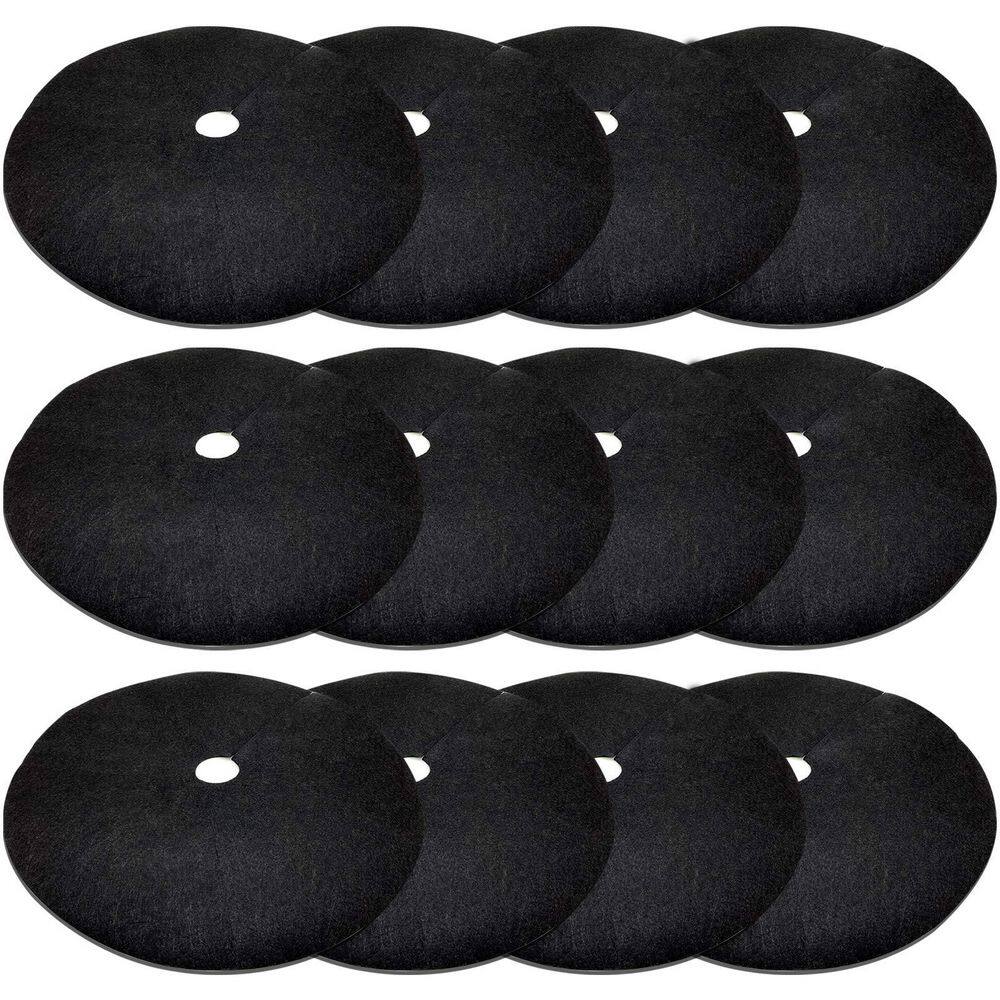 20.5 in. Brown Non-Woven Tree Mulch Ring Tree Protector Mat Tree Weed Barrier Mat Root Protection (12-Pack) price history on PriceWatchPro