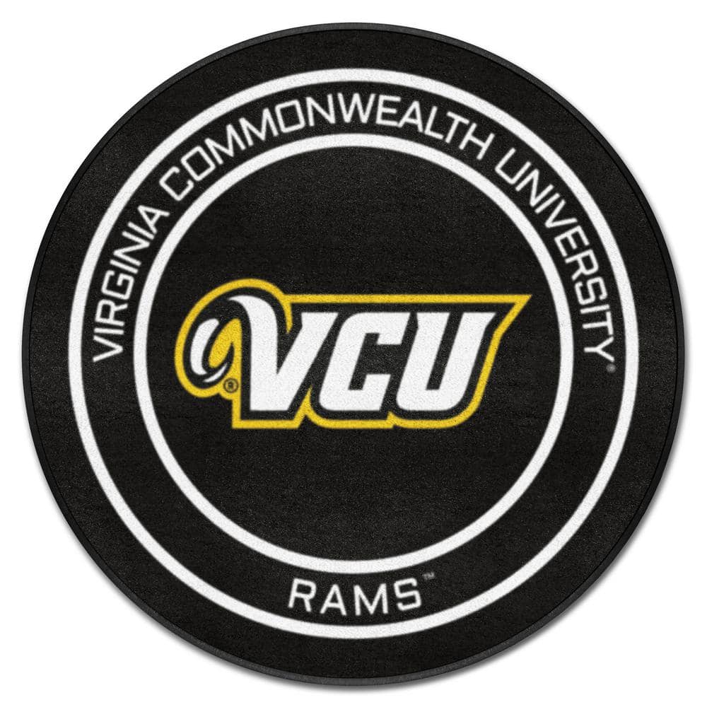 FANMATS VCU Black 2 ft. Round Hockey Puck Accent Rug 33233 - The Home Depot