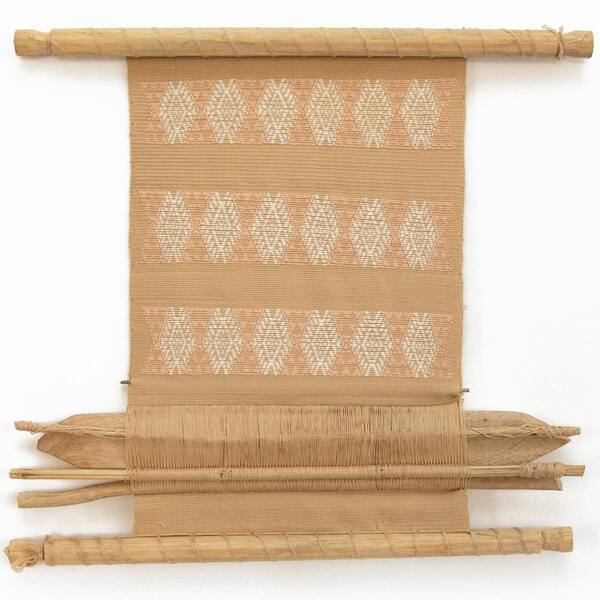 Global Craft Guatemalan Hand Loom Wall Tapestry, Peach Colors