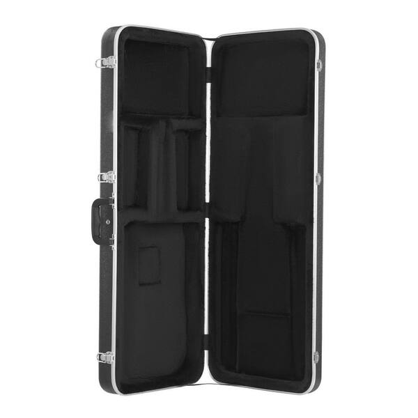 SKYSHALO Electric Guitar Hard Case, 41.3 in. Rectangular Guitar Hard Briefcase Handle ABS Padding Soft Lining (Black)