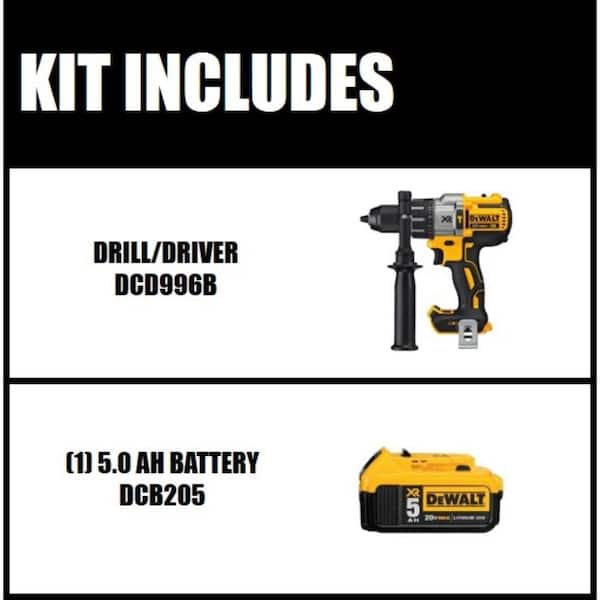 20V MAX Cordless Brushless 3-Speed 1/2 in. Hammer Drill and (1) 20V MAX Premium Lithium-Ion 5.0Ah Battery