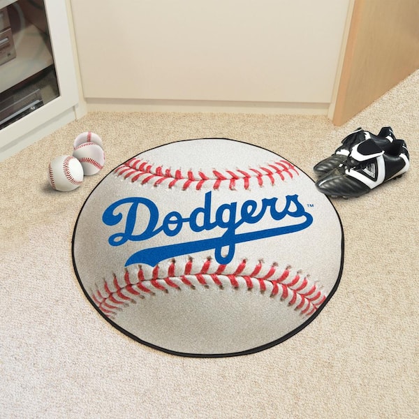 FANMATS Brooklyn Dodgers White 2 ft. x 2 ft. Round Baseball Area Rug 1878 -  The Home Depot