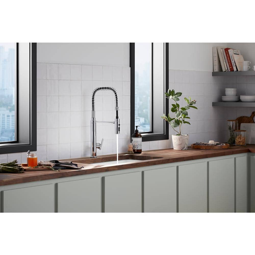 Purist 30.75" Chrome Semi-Professional Kitchen Faucet with Pull-Out Spray