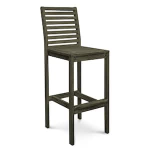 Renaissance Stackable Hand-Scraped Solid Wood Outdoor Bar Stool, Stable and Sturdy with High Quality Solid Wood in. Teak