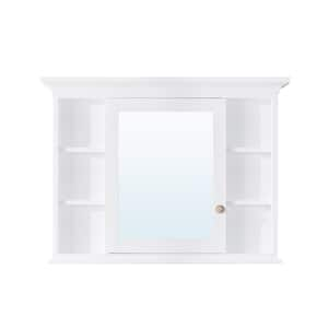 40.1 in. W x 6.9 in. D x 30 in. H Rectangular Wood Surface Mount Medicine Cabinet with Mirror