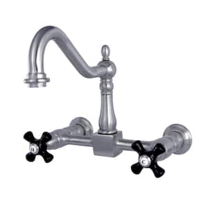 Duchess 2-Handle Wall-Mount Standard Kitchen Faucet in Brushed Nickel