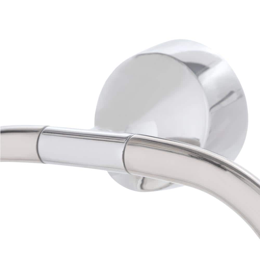 Chrome Wall Mounted Oval Bathroom Towel Ring