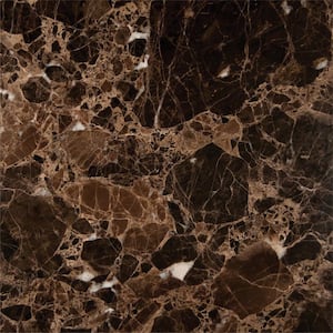 Take Home Tile Sample - Emperador Dark 6 in. x 6 in. Polished Marble Floor and Wall Tile