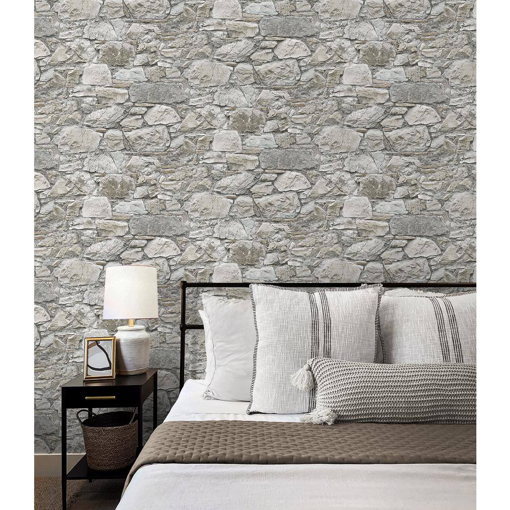 Flax Stone Self-Adhesive Peel and Stick Wallpaper